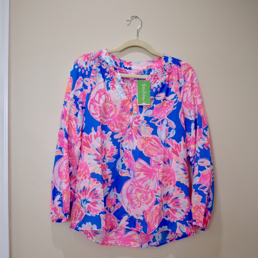 Lilly Pulitzer Bay Dreamin Elsa Top NWT